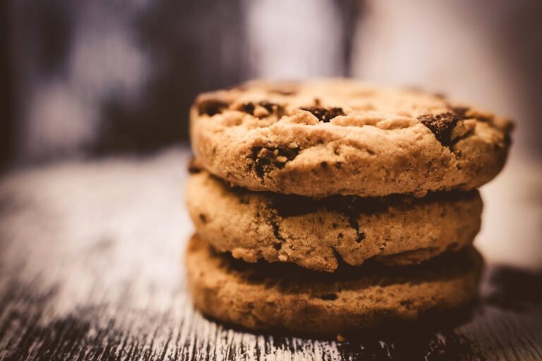 Double chocolate chip cookies on a cooling rack